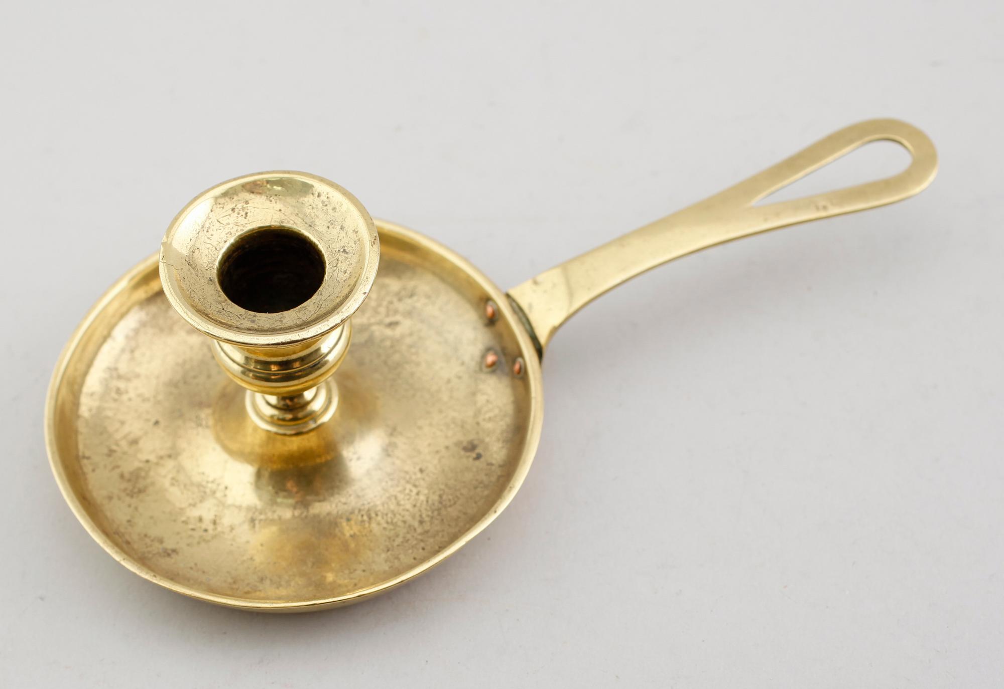 NATTLJUSSTAKE, mässing, tidigt 1800-tal.