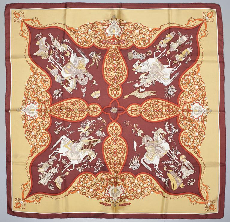 A Hermès silk scarf, "Poésie Persane".