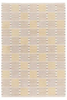 265. Barbro Nilsson, a 'Falurutan gul S' carpet, flat weave, c. 280 x 188 cm, signed AB MMF BN.