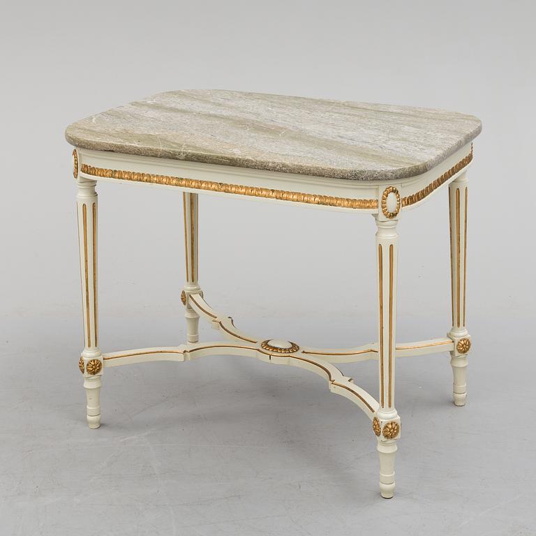 A first half of the 20th century Gustavian style five pcs furniture suite.
