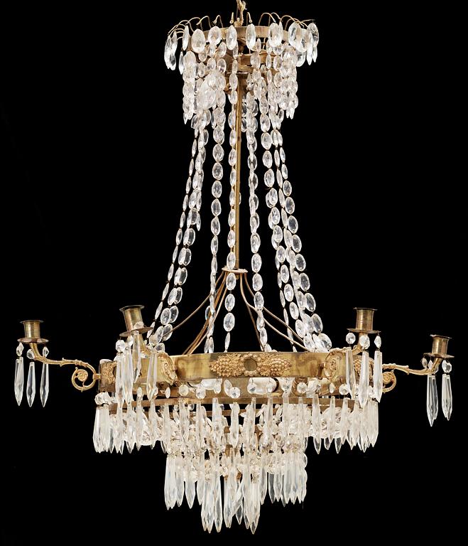 LJUSKRONA, senempire, 1800-talets första hälft/mitt. H ca 75.