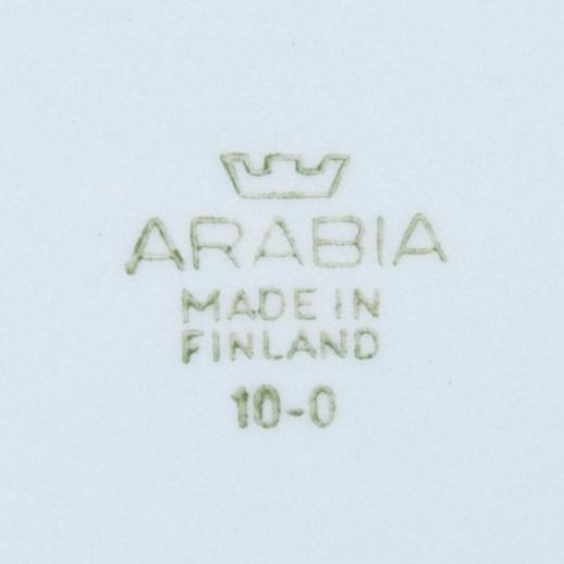KAFFEKOPPAR, 10 st, och ASSIETTER, 2 st, Arabia 1960-tal.