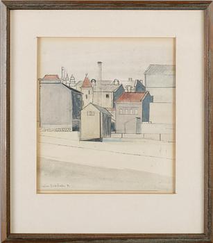 FRITZ GRAHN, 4 st, gouacher, sign och dat 71.