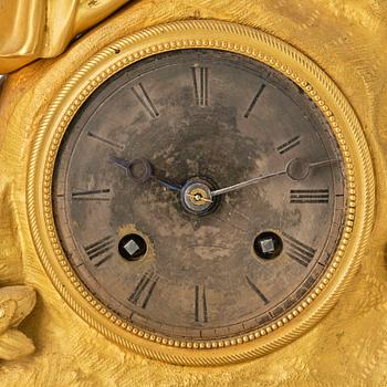 A mantle clock, presumably french, second half of the 19th century.