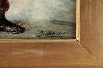 OKÄND KONSTNÄR, olja på pannå, bär sign o dat 1860.