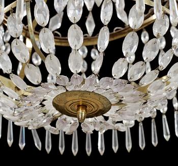 A late Gustavian circa 1800 four-light chandelier.