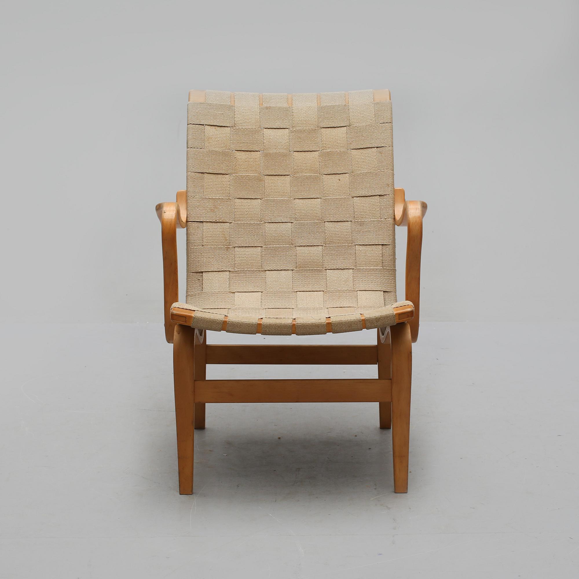 FÅTÖLJ, "Eva", Bruno Mathsson, DUX, 1900-talets andra hälft.