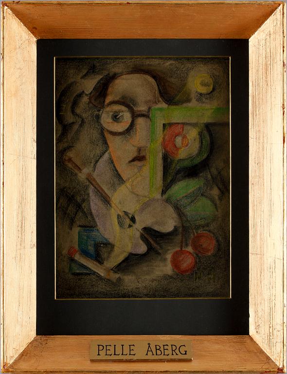 PELLE ÅBERG, blandteknink, sign och dat -31.