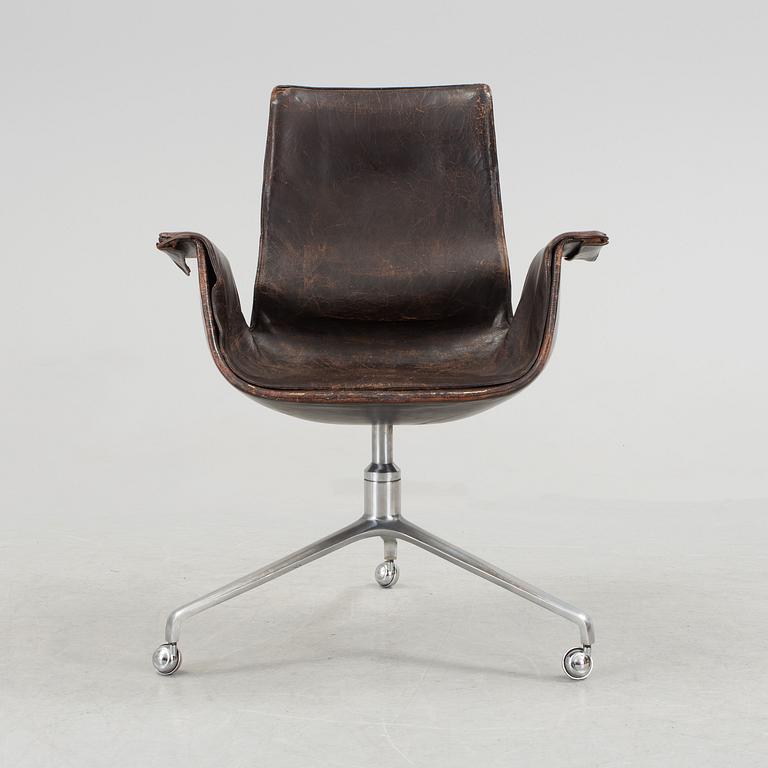 A Preben Fabricius & Jørgen Kastholm 'Tulip' desk chair, Alfred Kill, Germany 1960's-70's.