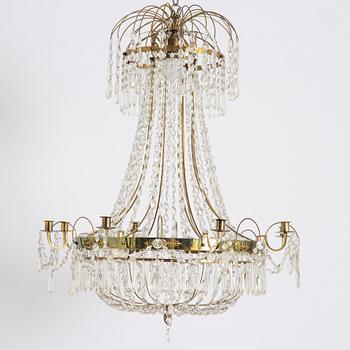 A Gustavian style chandelier, early 20th century.