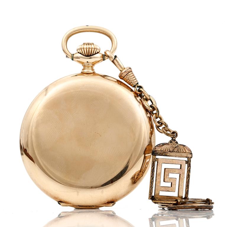 FICKUR, 14k guld, Zenith, omkring sekelskiftet 1900. Total vikt ca 90,5 gram.