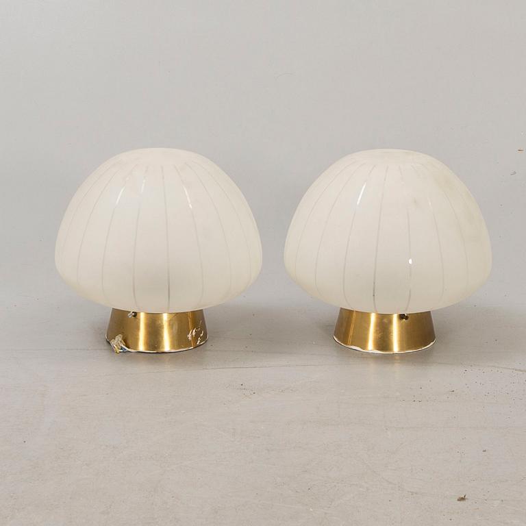A pair of 1940/50s wall/ceiling lamps.