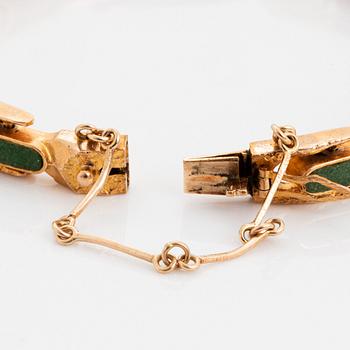 A 14K gold and zoisite Lapponia bracelet "Namban".