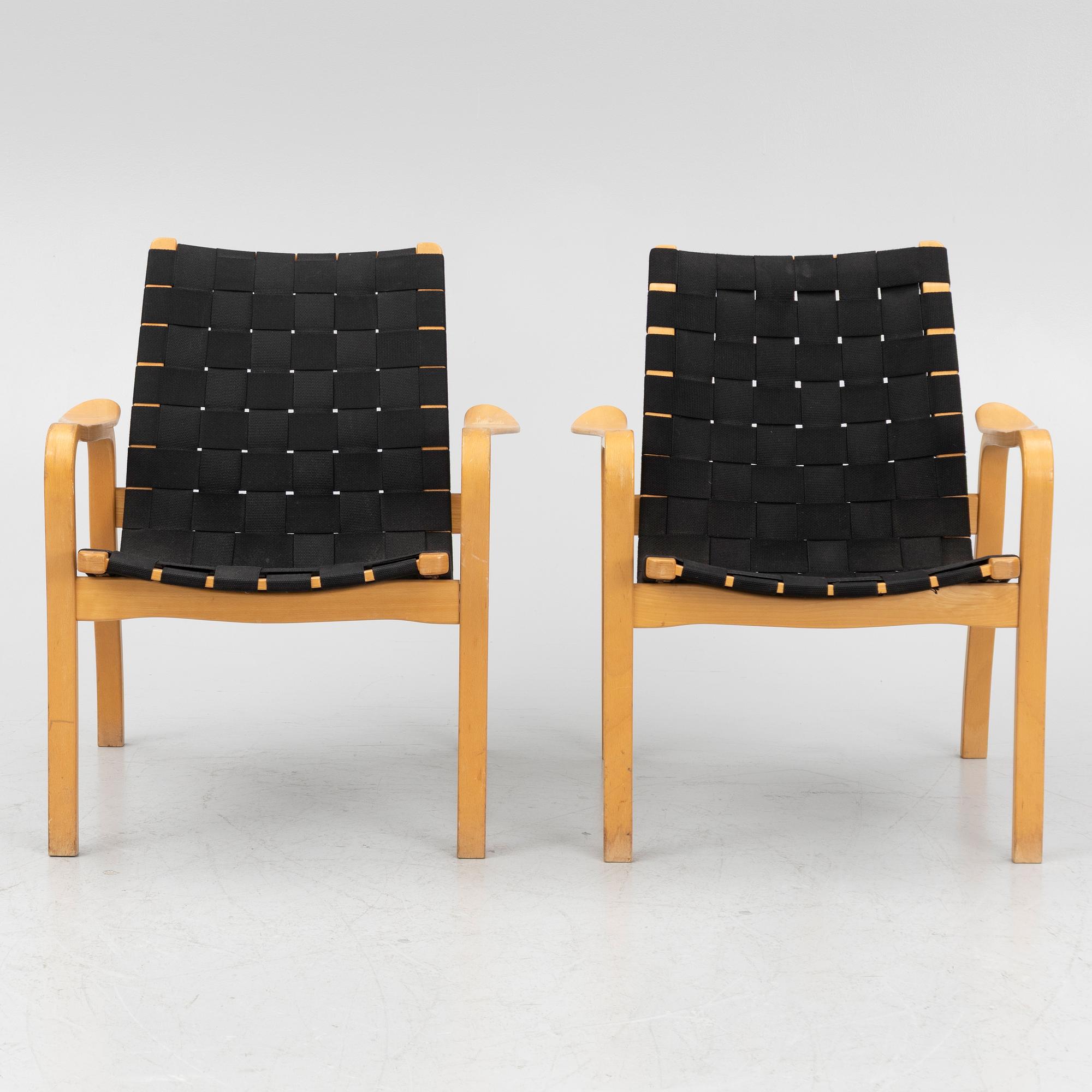 Yngve Ekström, armchairs, a pair, "Laminett", Swedese, second half of the 20th century.