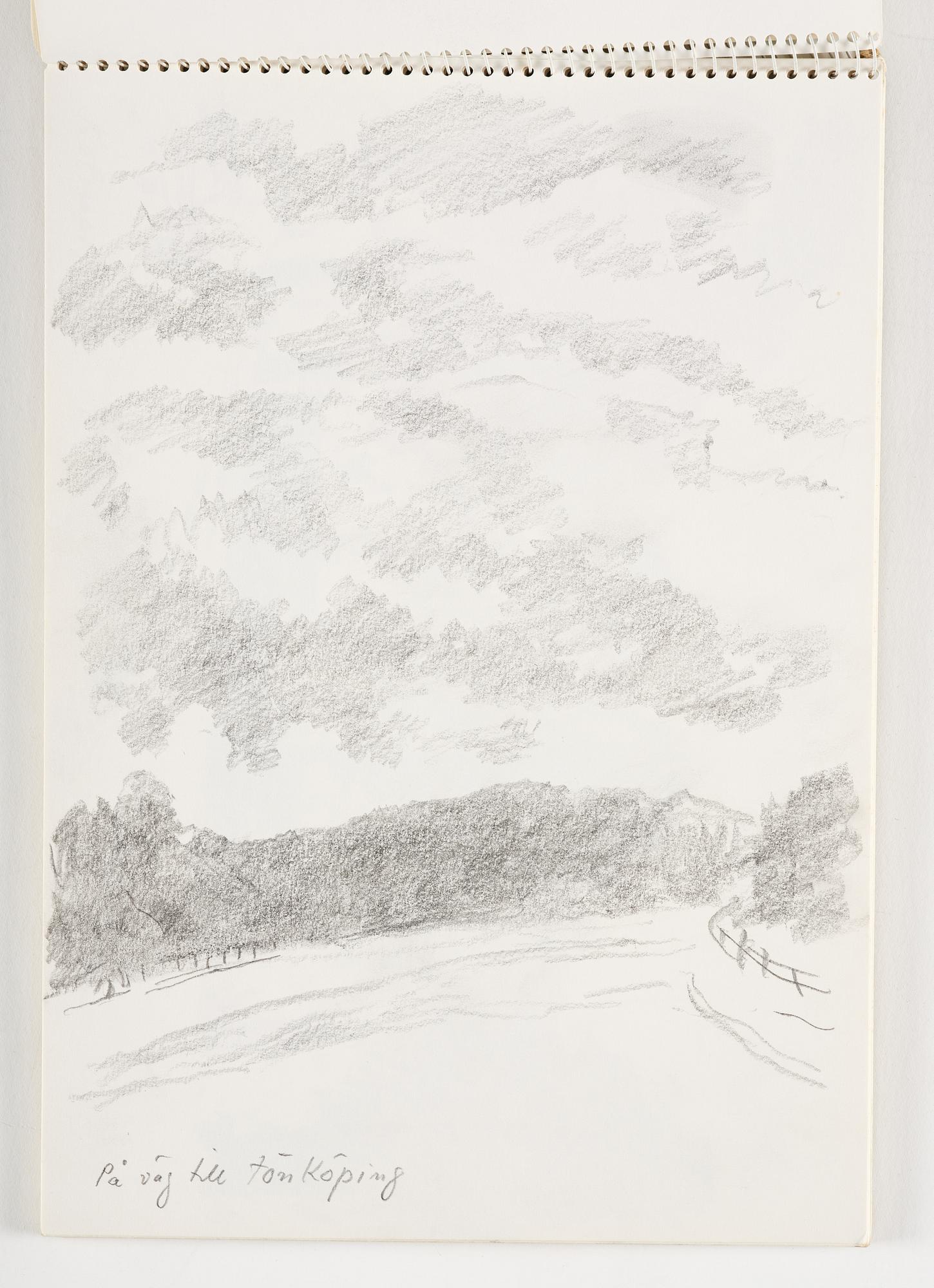 Lotte Laserstein, 3 skissblock med teckningar.