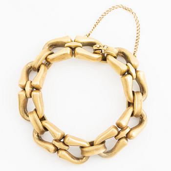 Armband 18K guld, satinerat.