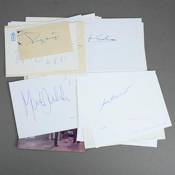 IDROTTSAUTOGRAFER, 30 st, bla Arne Borg, Birger Ruud, Ingemar Johansson, Axel Acke Grönberg, Carolina Clüft.