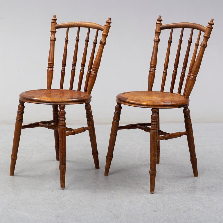 A set of five chairs by Luterma, early 20th century.