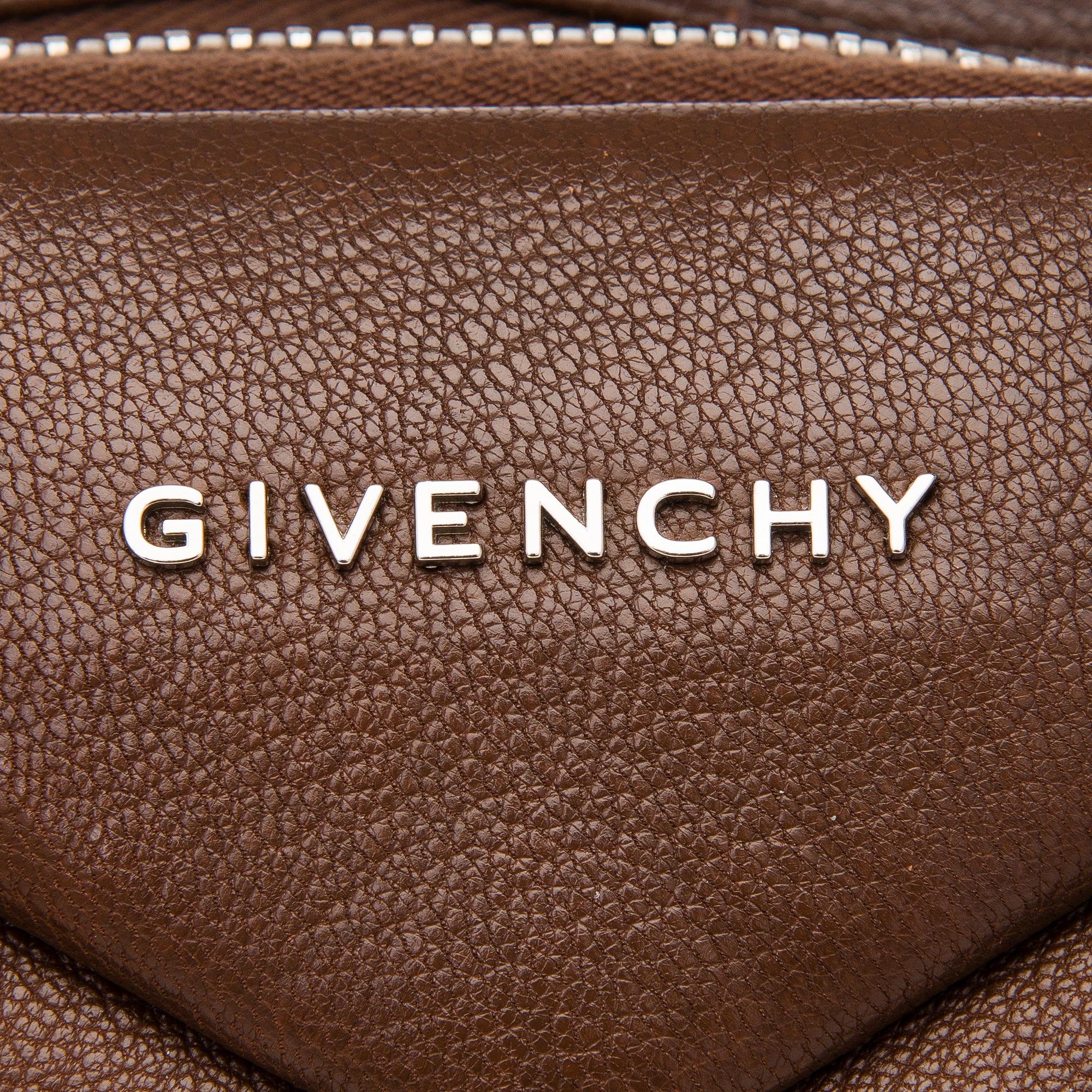 Givenchy Brown Leather Medium Antigona Bag.