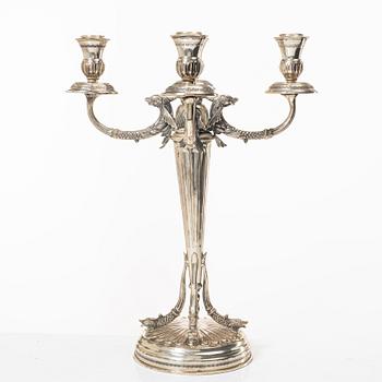 Candelabrum, silver, Empire style, 20th century.