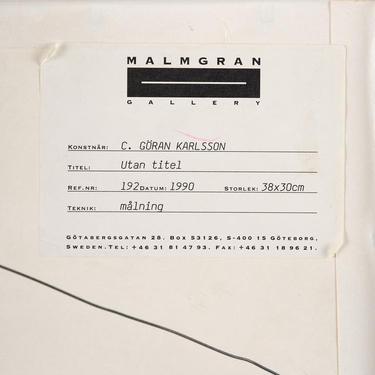 C Göran Karlsson, Untitled.