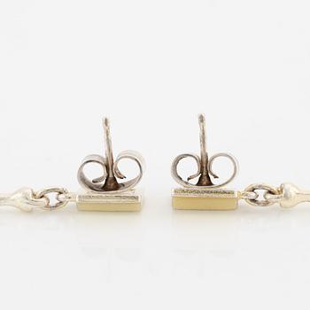 Björn Weckström, earrings, a pair, "Punk", silver. Lapponia 1995.