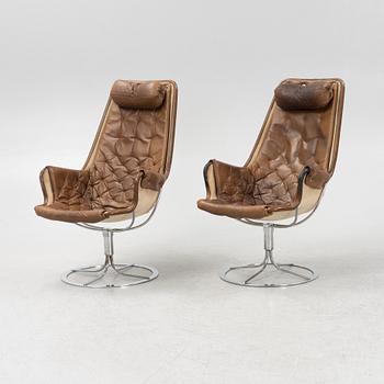 Bruno Mathsson, a pair of 'Jetson' armchairs for Dux, 1970's.