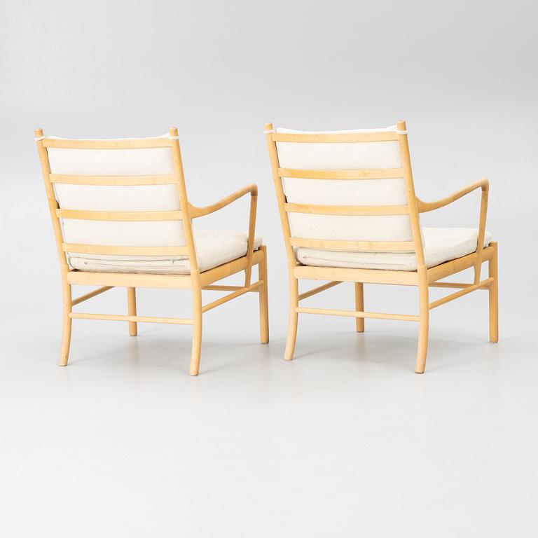 Ole Wanscher, a pair of 'Colonial Chair PJ 149' armchairs, Poul Jeppesen, Denmark.