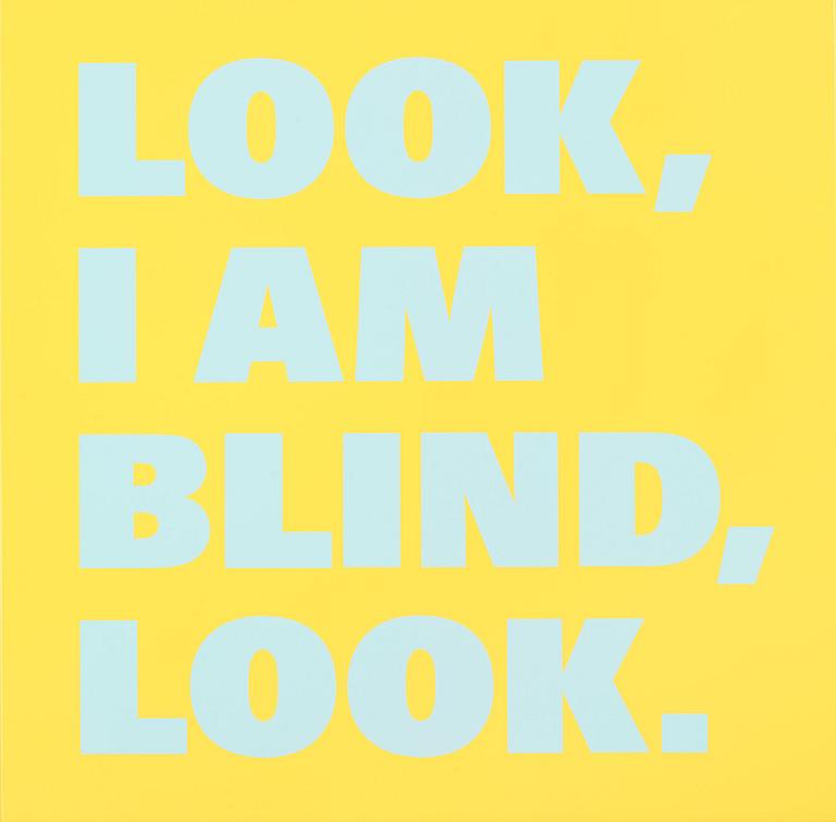 Rémy Zaugg, "Look/I am/Blind/Look (Nr 16)".