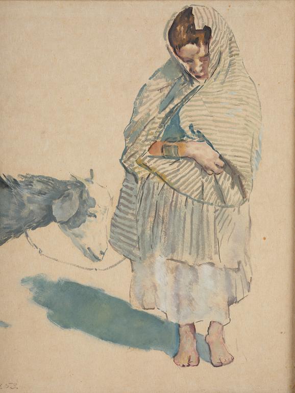 Erich Wolfsfeld, Child and goat.