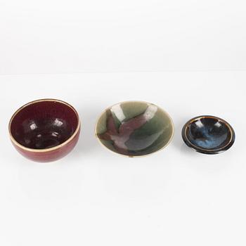 Tomas Anagrius, one dish and three bowls,  second half of the 20th century.