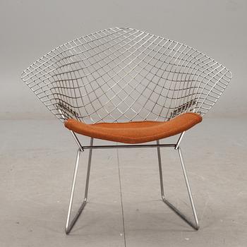 FÅTÖLJ, "Diamond chair", Harry Bertoia, Knoll, etikettmärkt, 1970/80-tal.