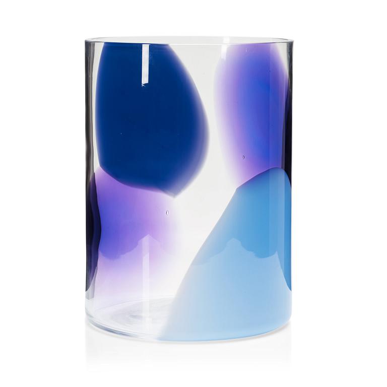 Gunnel Sahlin, a unique glass vase, Kosta Boda, Sweden.