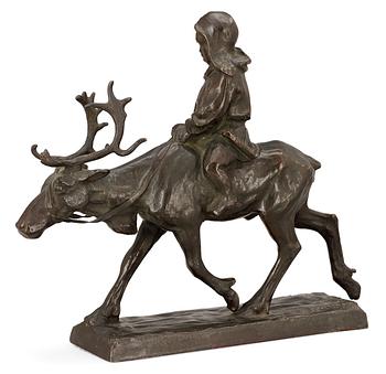 180. Artur Hoffmann, Young boy and a reindeer.