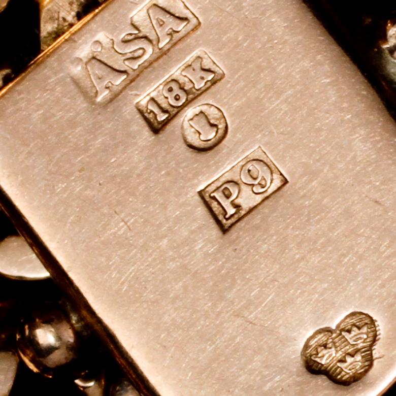 ARMLÄNK, 18k guld, Ädelsmycken AB, Stockholm, 1965. vikt 31 g.