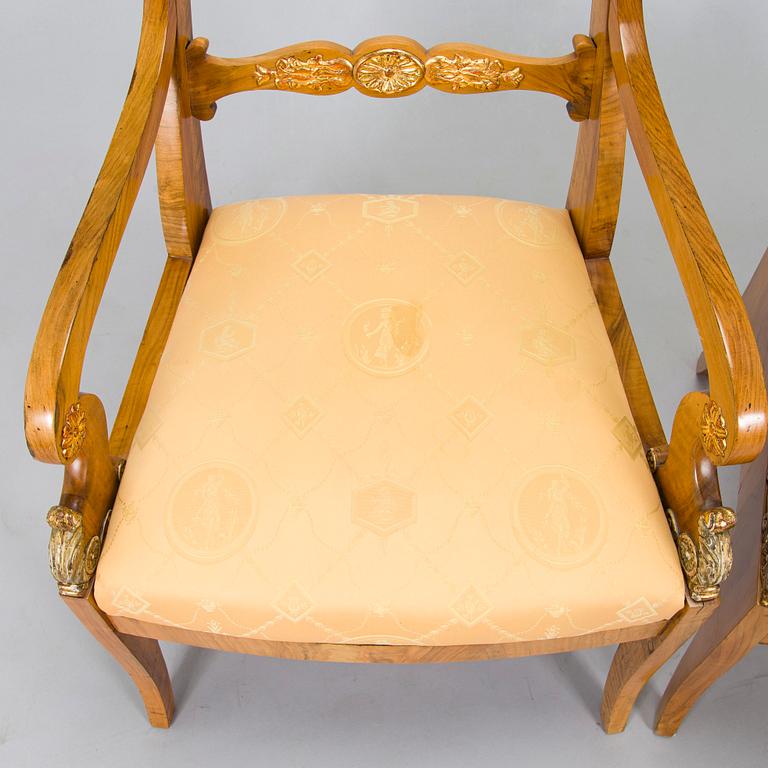 A pair of Baltic Empire armchairs from first half of the 19th century.