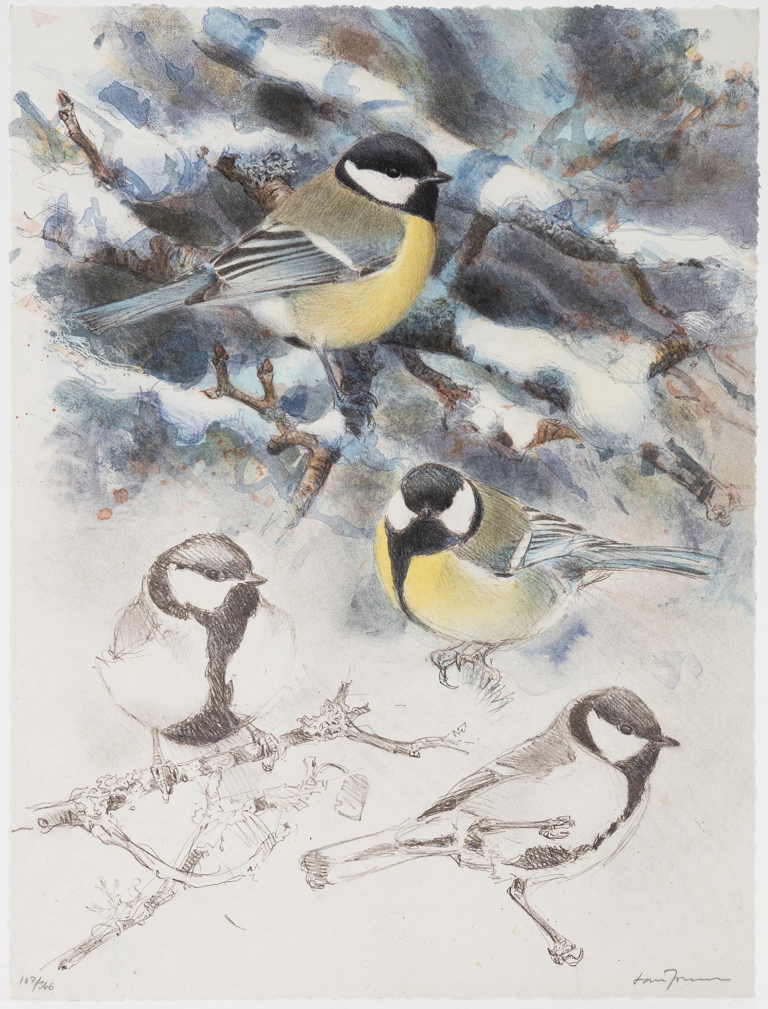 Lars Jonsson, portfölj "Dagrar", 2000,  med 12 färglitografier, signerade 167/366.