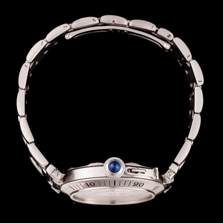 ARMBANDSUR, herr, stål, Pasha de Cartier.
