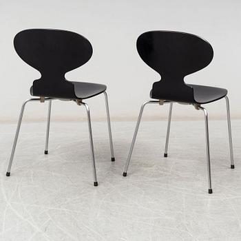 ARNE JACOBSEN, a pair of 'Myran' chairs, from Fritz Hansen, Denmark, 1972.