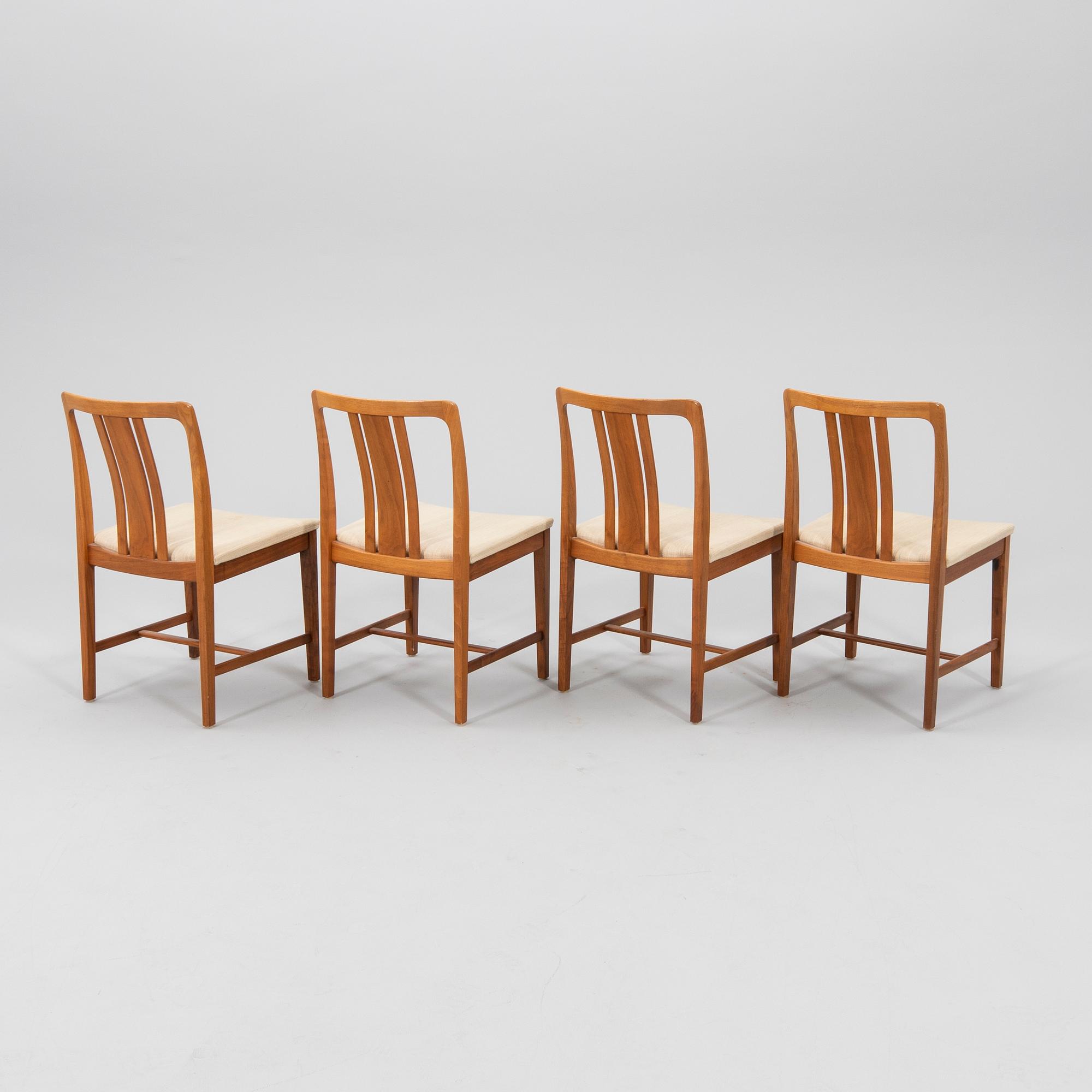 Chairs 4 pcs AB Linde Nilsson Lammhult 1960s.