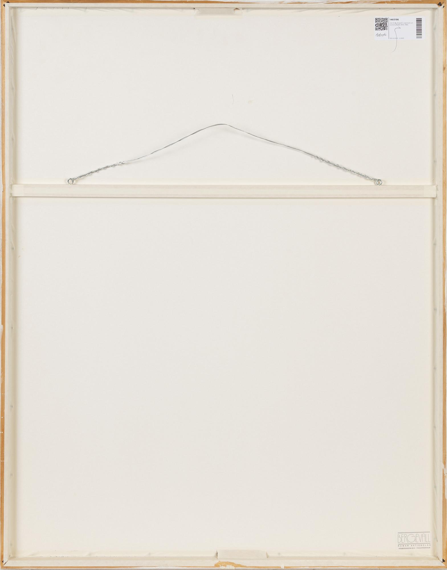 Jim Dine, färglitografi, 1985, signerad 285/400.
