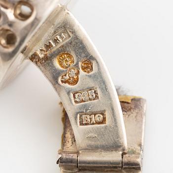 Lars Arby, two pairs of cufflinks and three pairs of earrings, silver, Gothenburg circa 1966 and 1976.