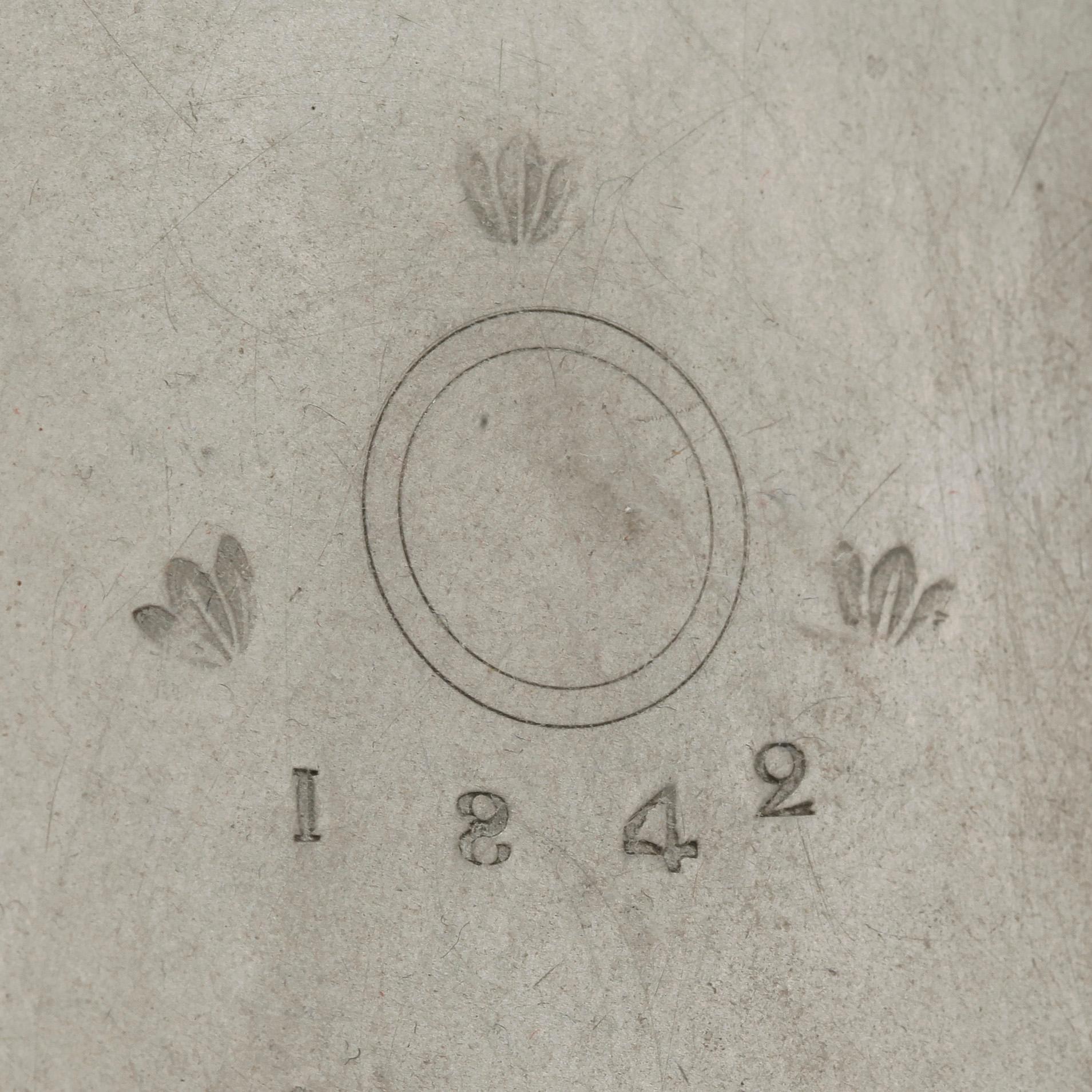 STOP, tenn, Niklas Ahnström, Växjö 1842.