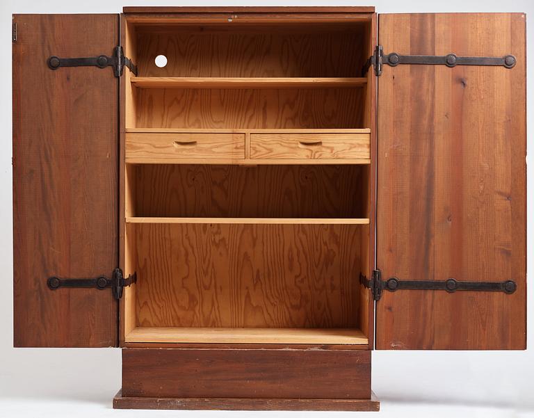 Axel Einar Hjorth, a stained pine 'Lovö' cabinet, Nordiska Kompaniet, Sweden 1930s.