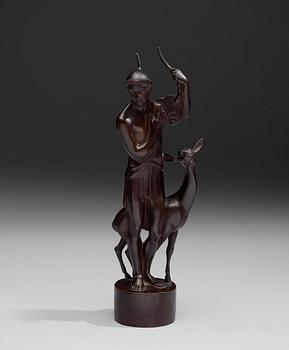 442. A Karl Hultström bronze sculpture of Orfeus, Foundry Otto Meyer eftr.