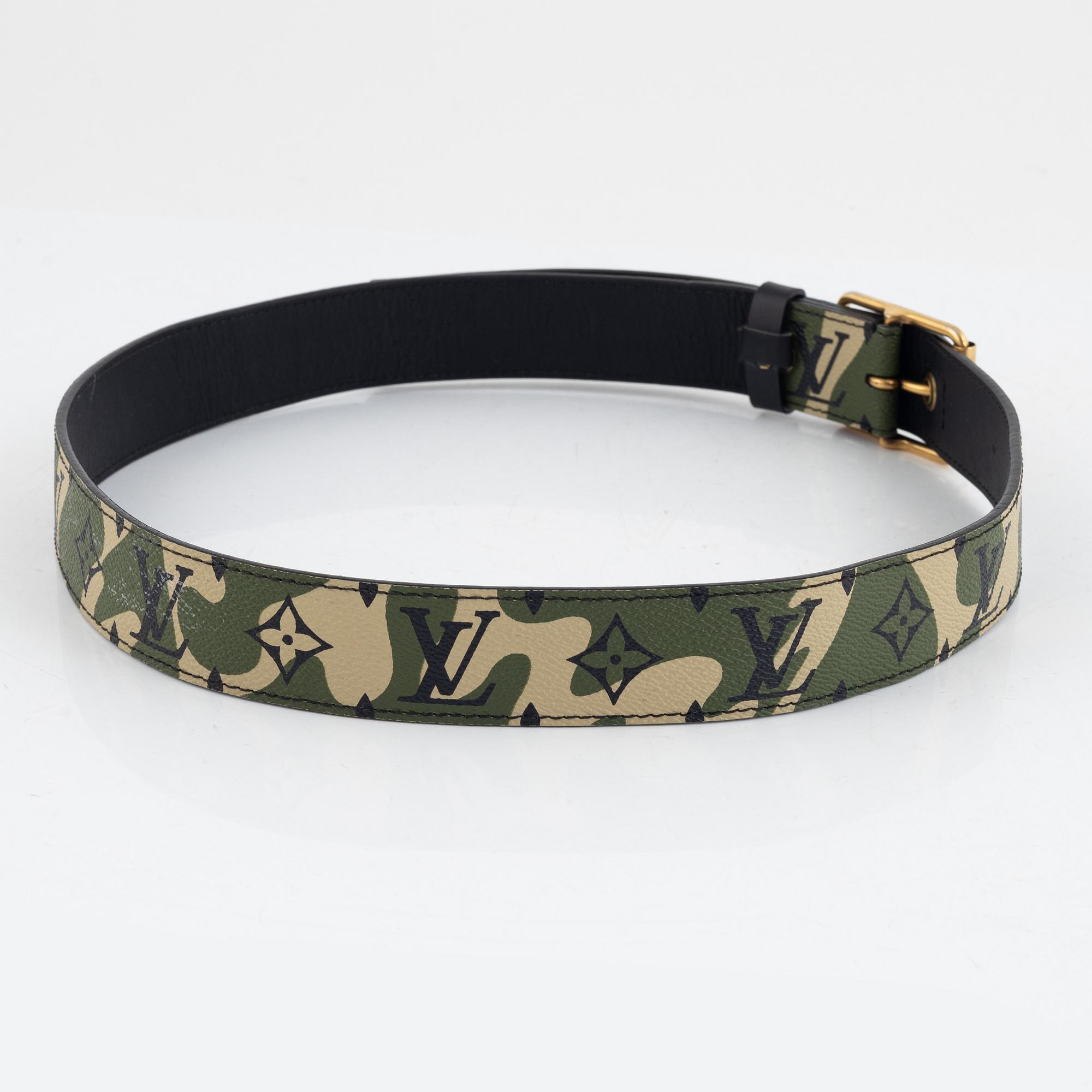 Louis Vuitton x Takashi Murakami belt Monogramouflage belt