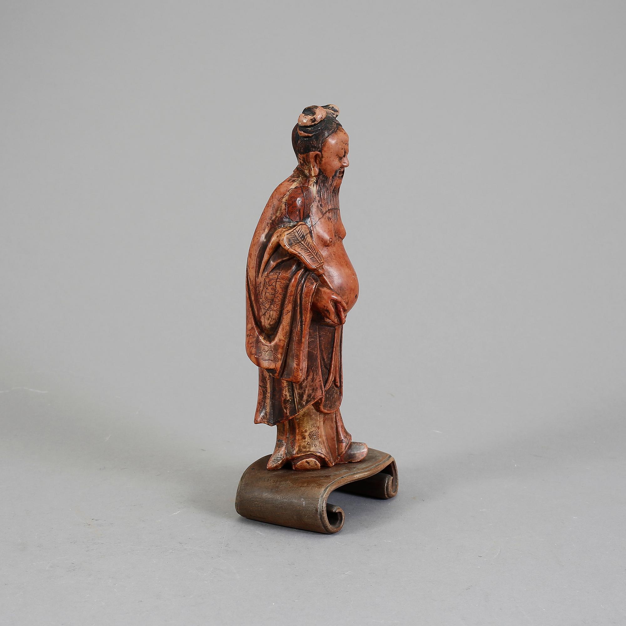 FIGURIN, soapstone, Kina 1800/1900-tal.