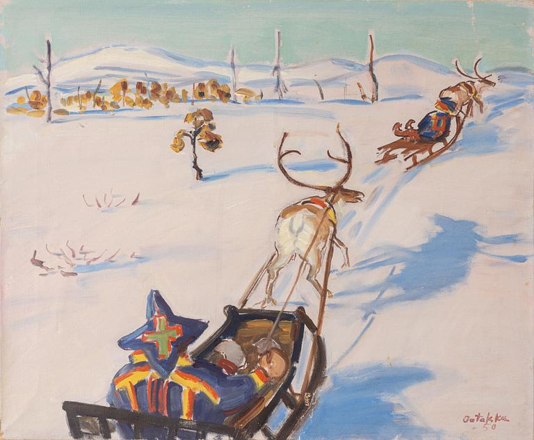 Alvar Outakka, Sami in a sled.