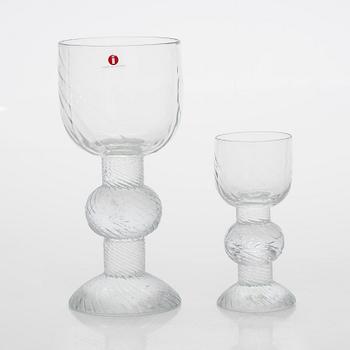 Timo Sarpaneva, dricksglas 18 st, "The knight", Iittala. I produktion 1979 - 1981.