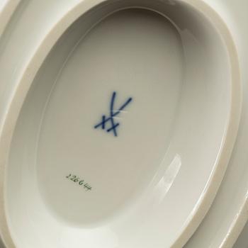 MATSERVIS, porslin, 58 delar, Meissen. 1900-tal.
